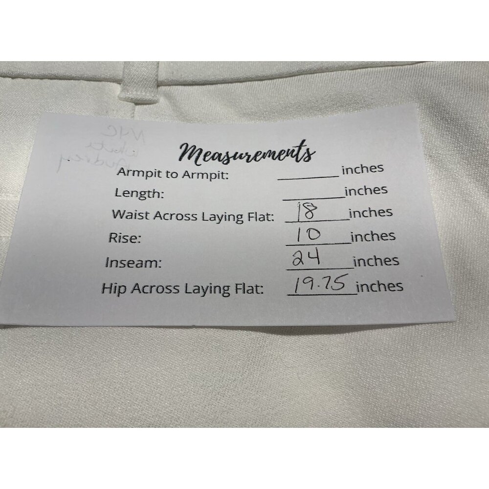 New York & Company Audrey Slim Leg Crop Women's 4 Way Stretch Size 14 White NWT - Picture 12 of 12